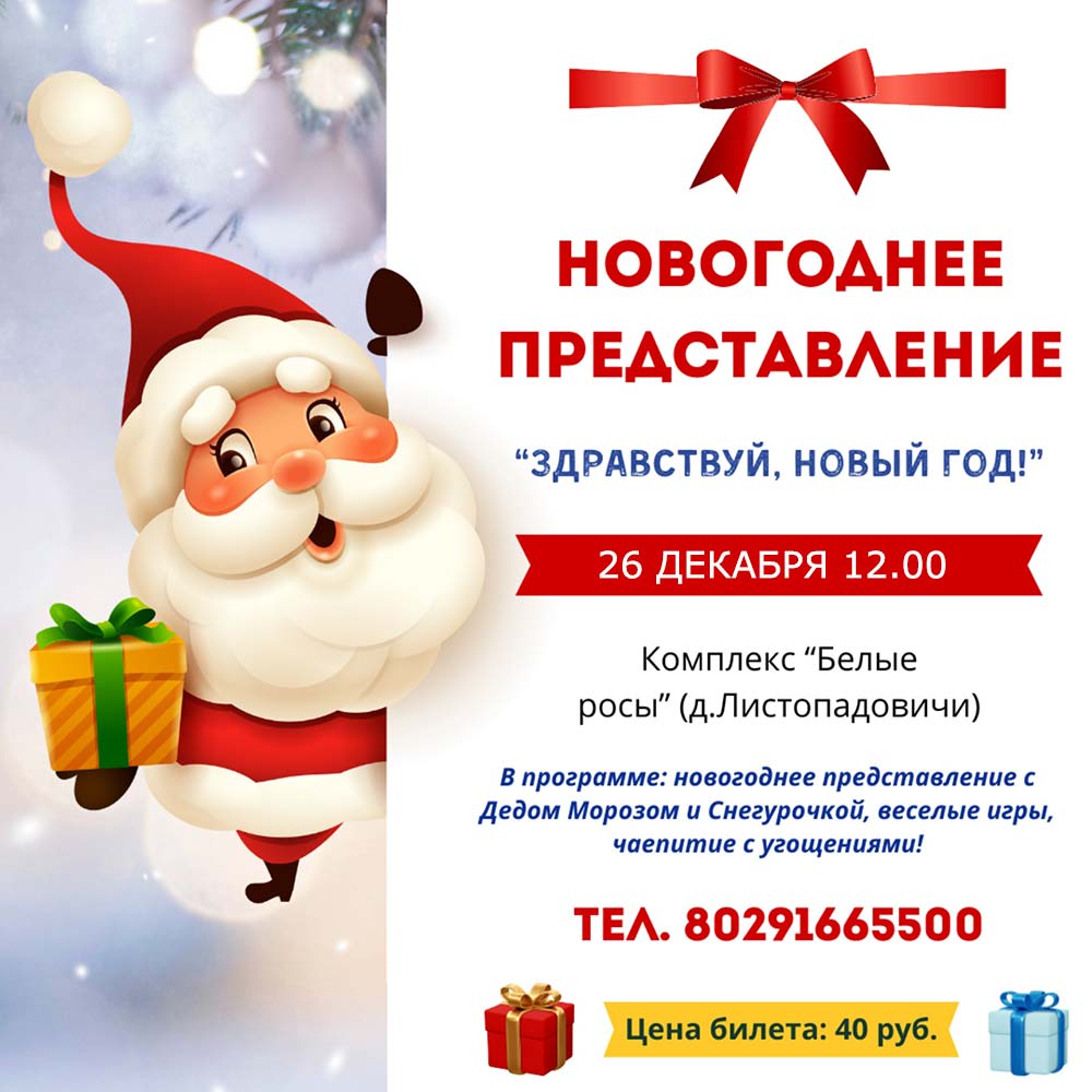 Новогоднее представление комплекс Белые Росы