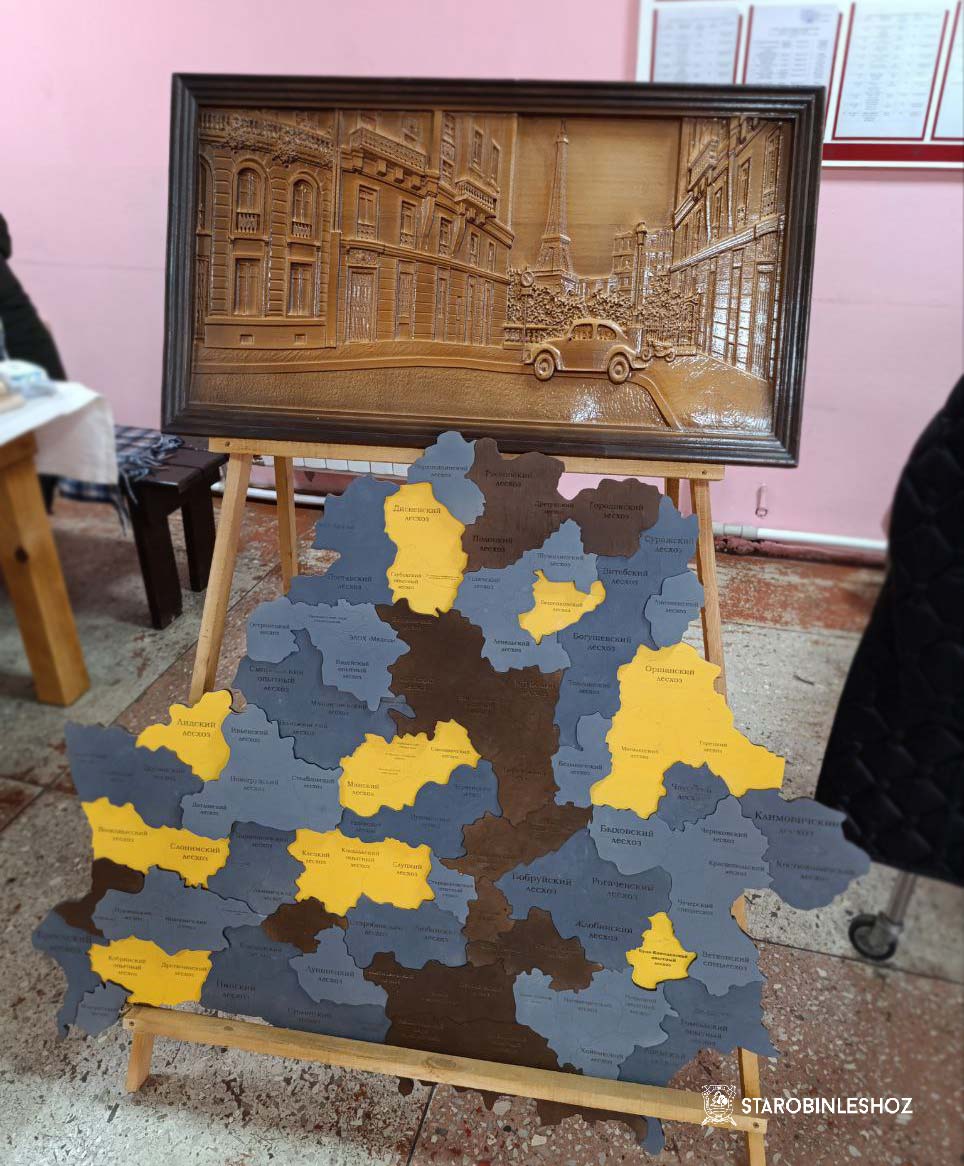 Старобинский лесхоз представил свою продукцию на  избирательном участке