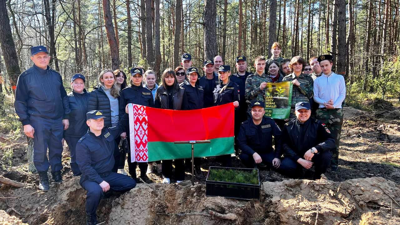 Солигорские следователи, судебные эксперты, работники суда и учащиеся кадетских классов подключились к акции "Дай лесу новае жыццё!"