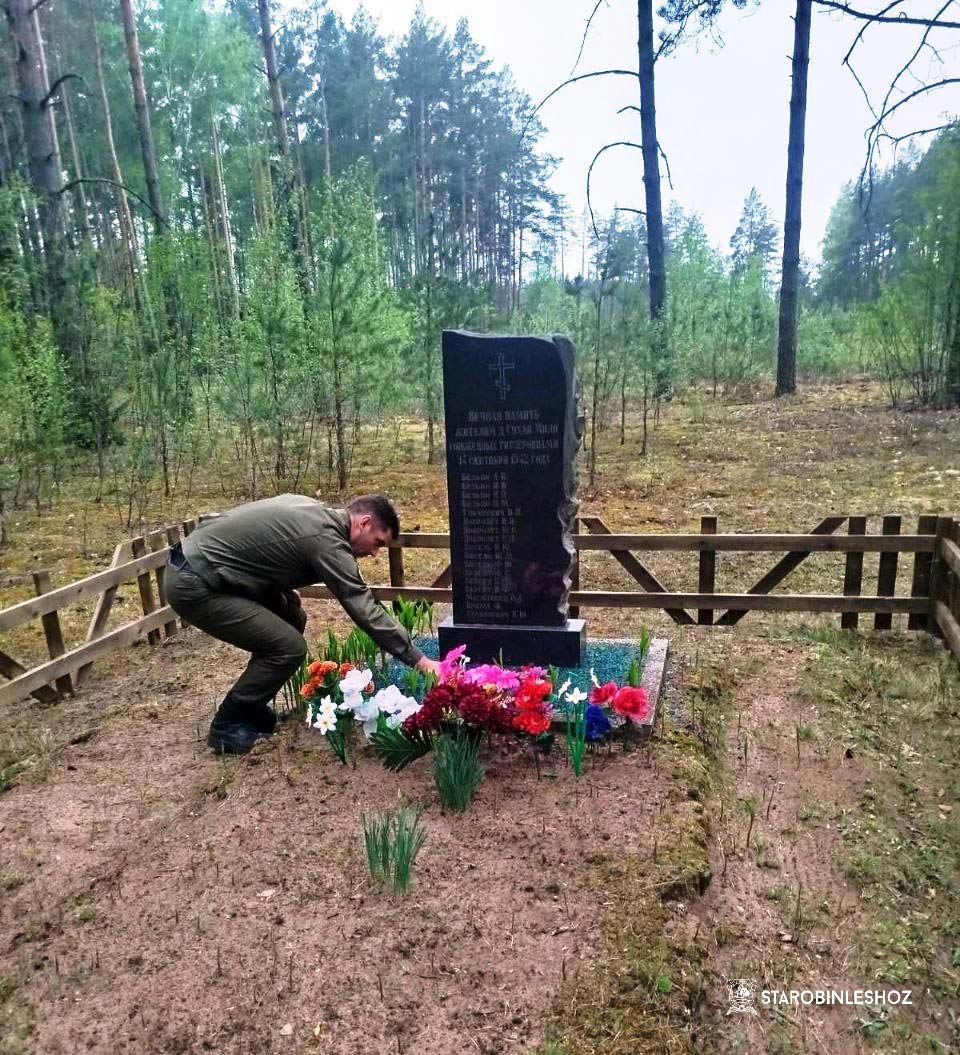 Дня Победы работники Старобинского лесхоза почтили память погибших в годы войны